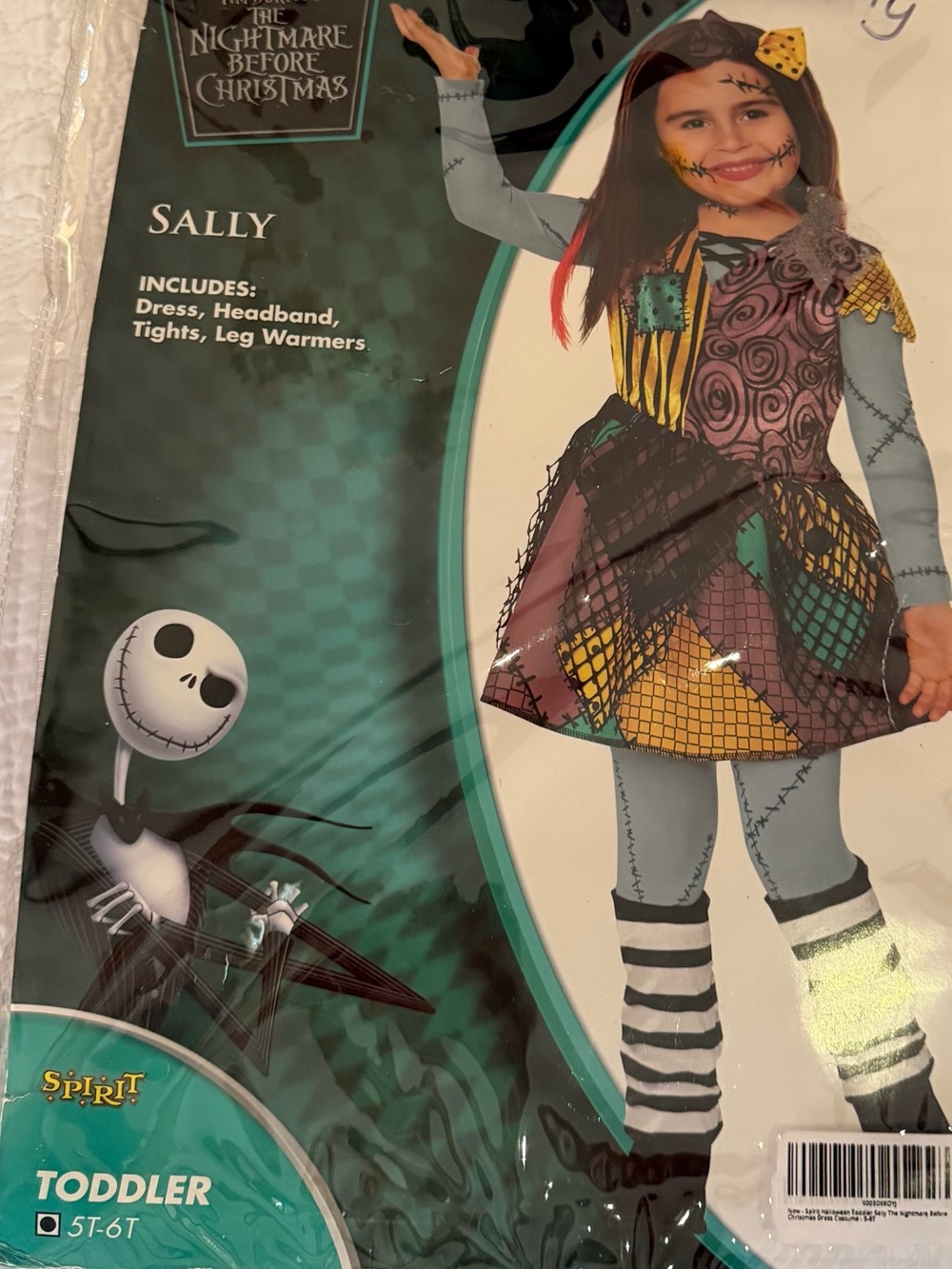 Disney Sally Nightmare Before Christmas Costume Toddler 5T-6T Spirit Complete Se